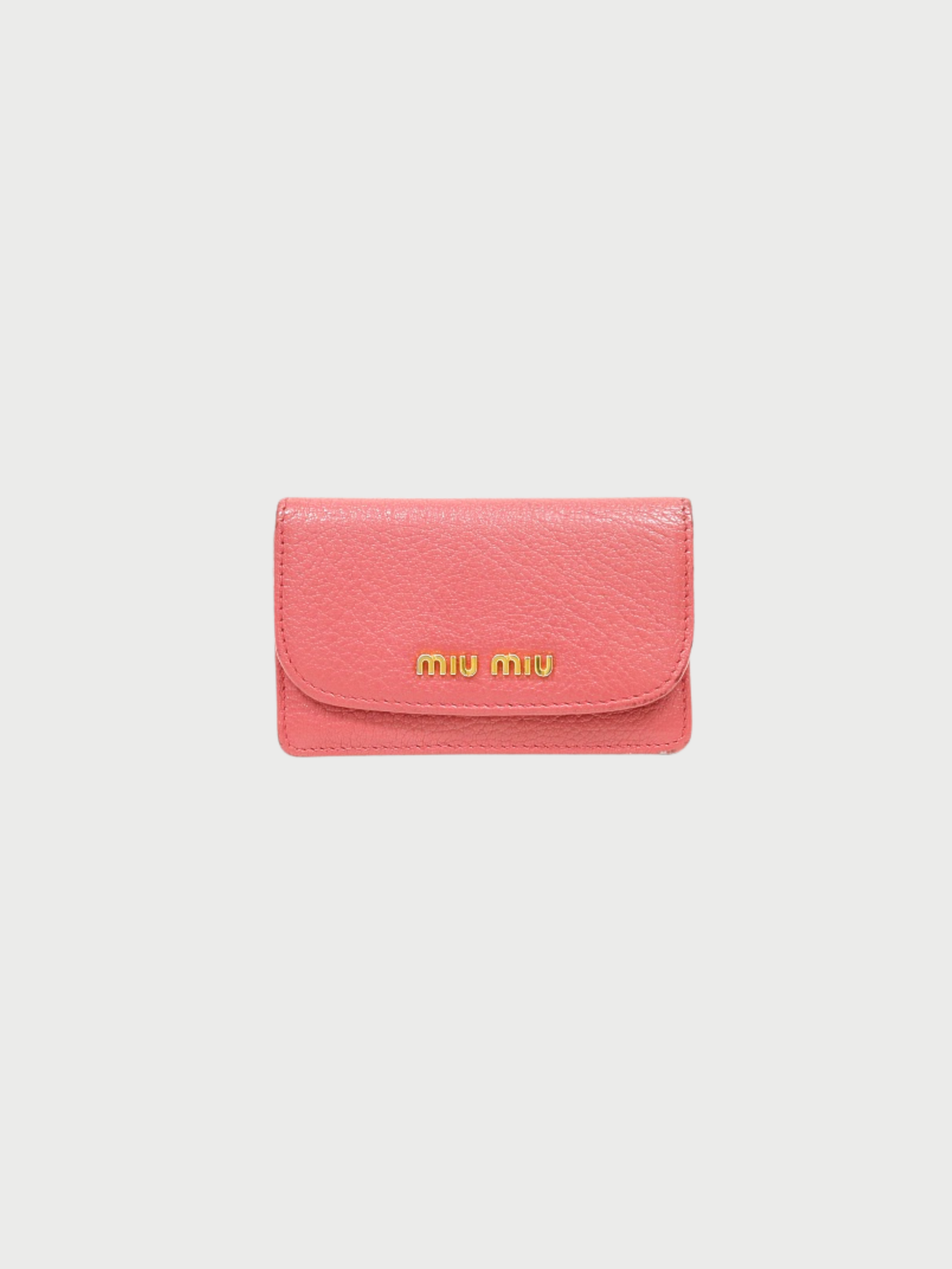 Miu Miu 2010s Pink Leather Logo Hardware Card Case