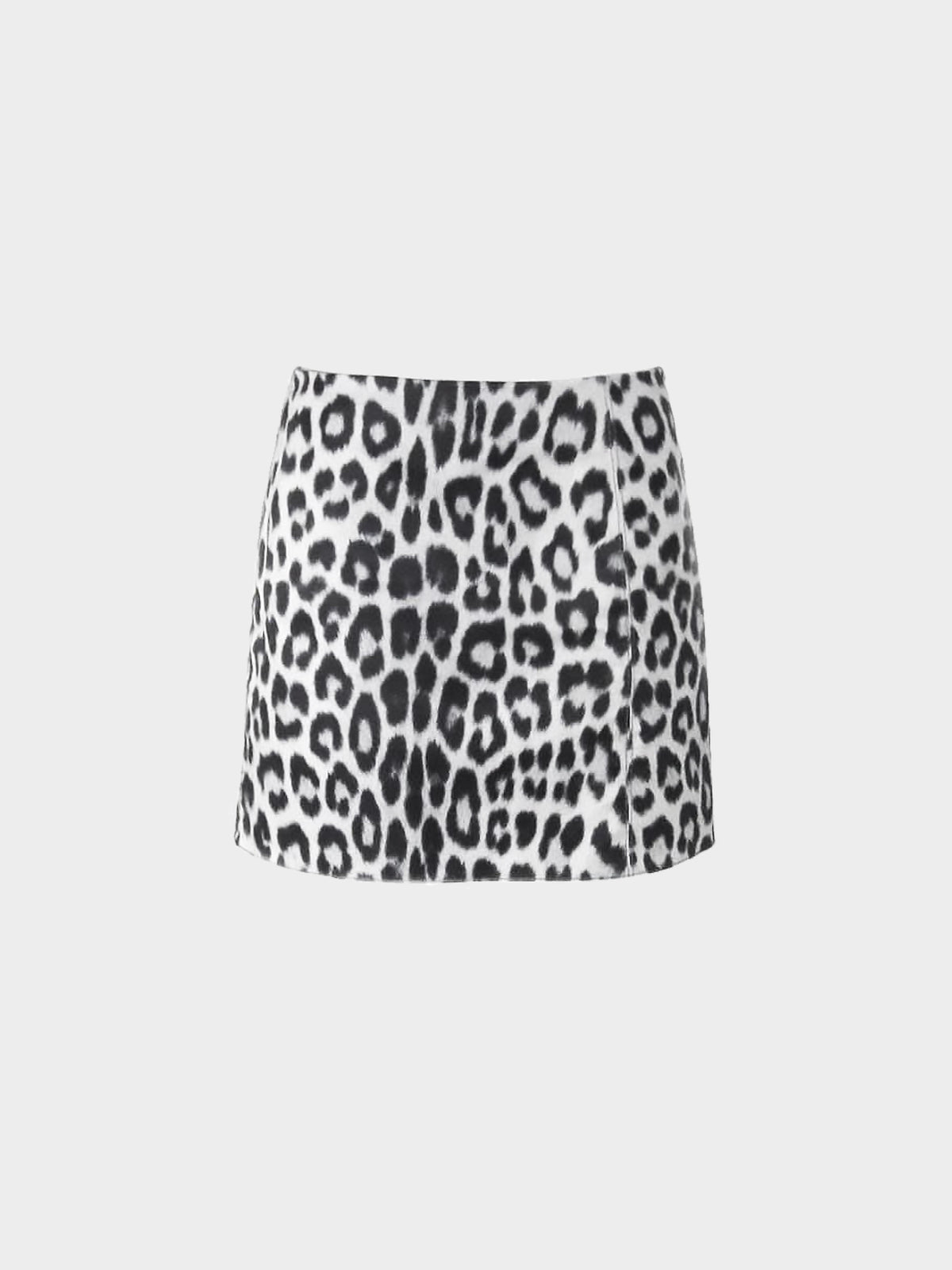 Blumarine Blugirl 2000s Monochrome Leopard Print Skirt