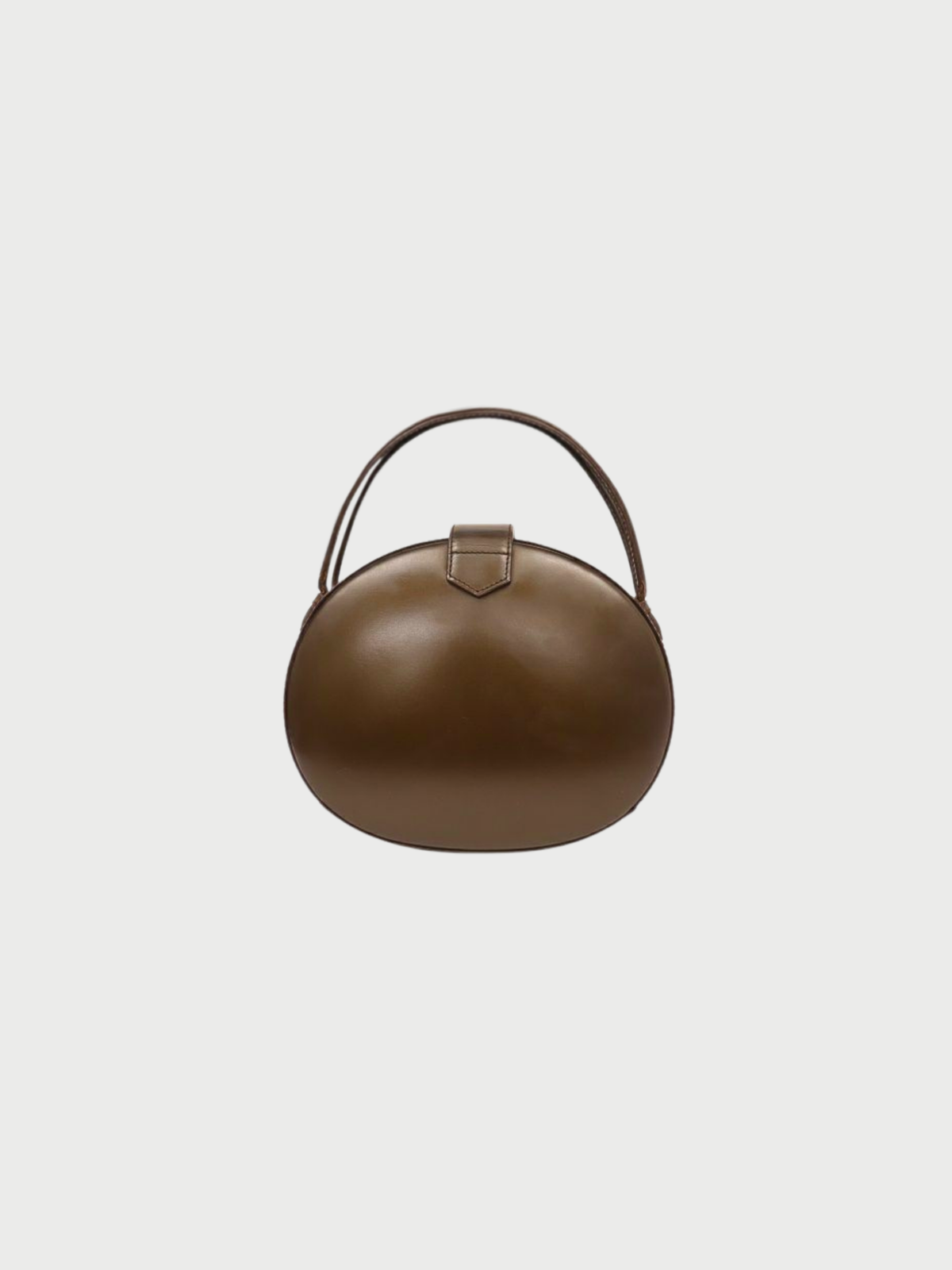 Loewe 2000s Brown Leather Anagram Round Handbag