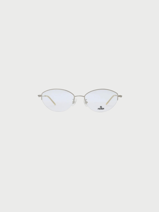 Fendi 2000s Silver Stainless Steel Glasses