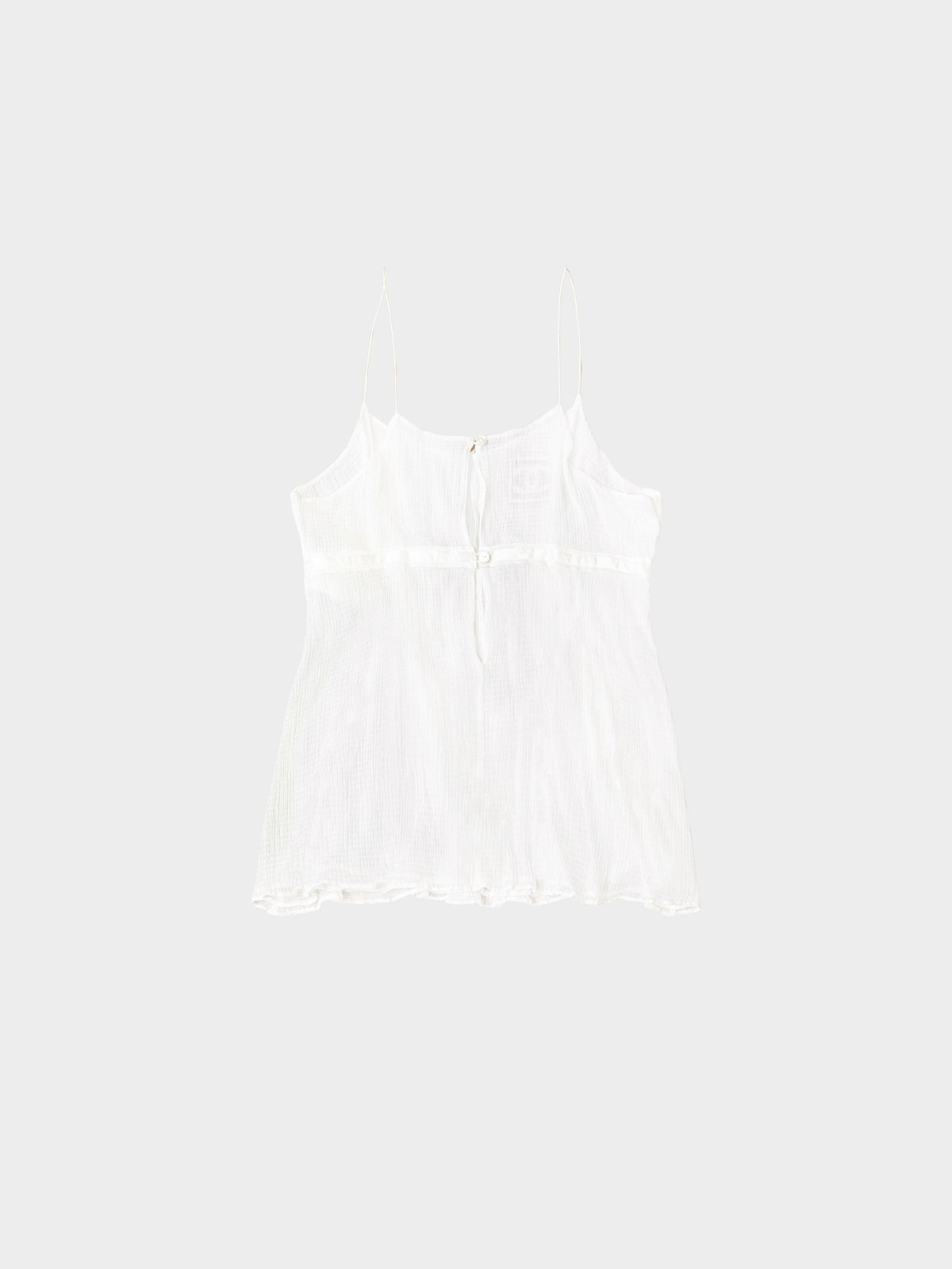 Chanel Sport 2008 White Sheer Silk Top