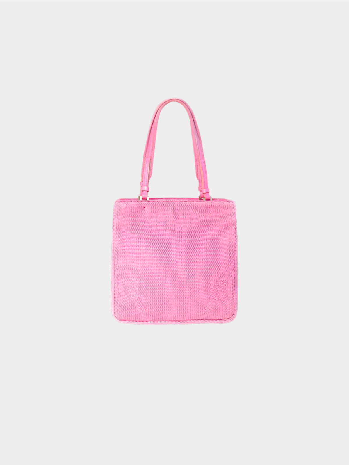 Prada FW 1999 Pink Knitted Tote Bag