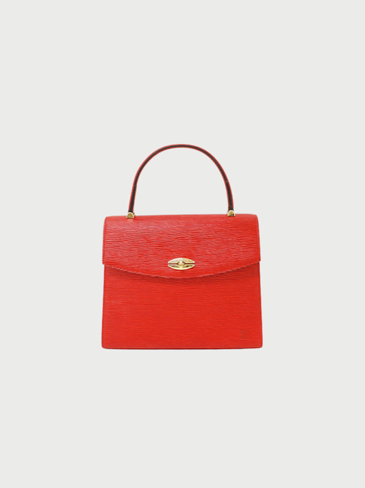 Louis Vuitton 1994 Castilian Red Epi Leather Marzelb Shoulder Bag
