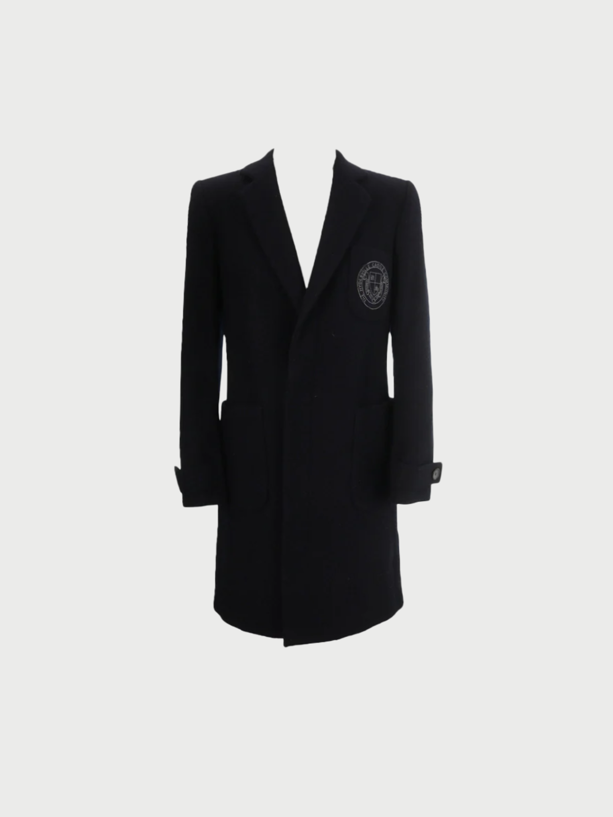 Raf Simons 2000 Navy Wool Structured Coat