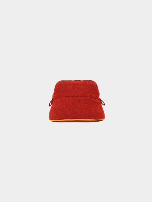 Hermès 2000s Red Canvas Bolide Pouch Mini
