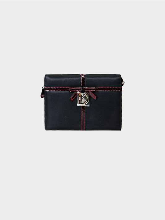 Christian Dior 2006 Black Ribbon Box Vanity Bag