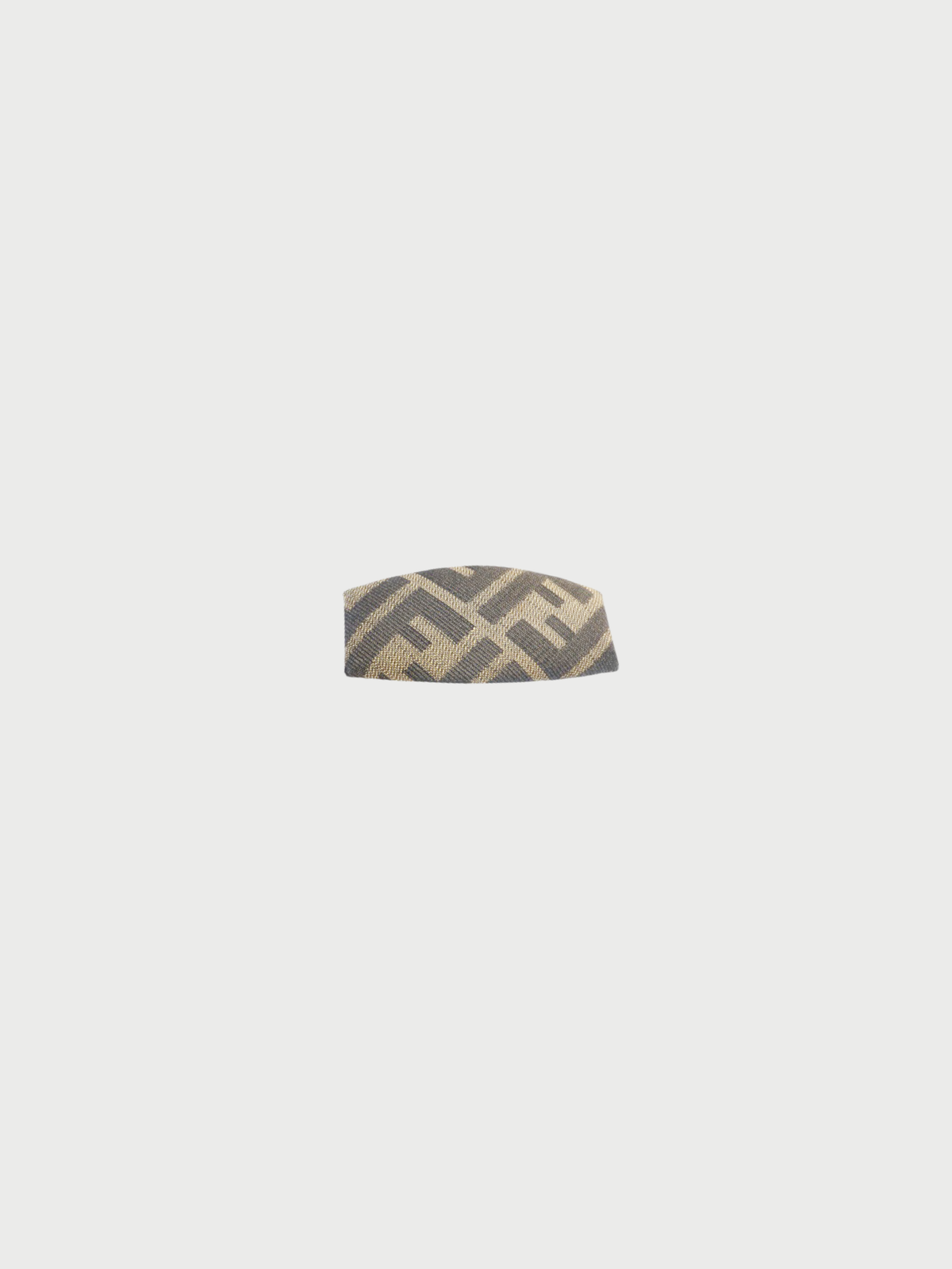 Fendi 2000s Brown Zucca Canvas Barrette