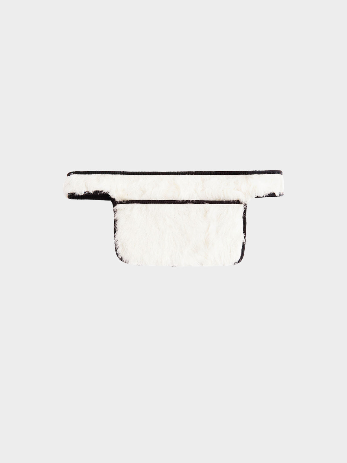 Prada 1999 White Fur Belt Bag