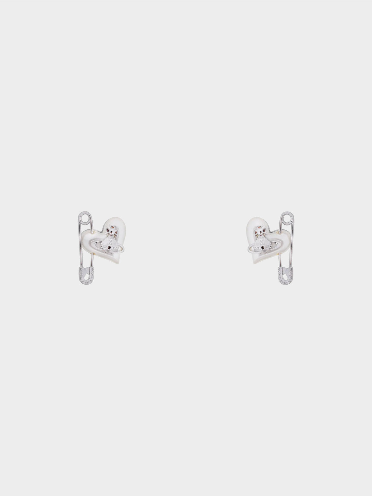 Vivienne Westwood 2010s Orietta Pearl Safety Pin Earrings