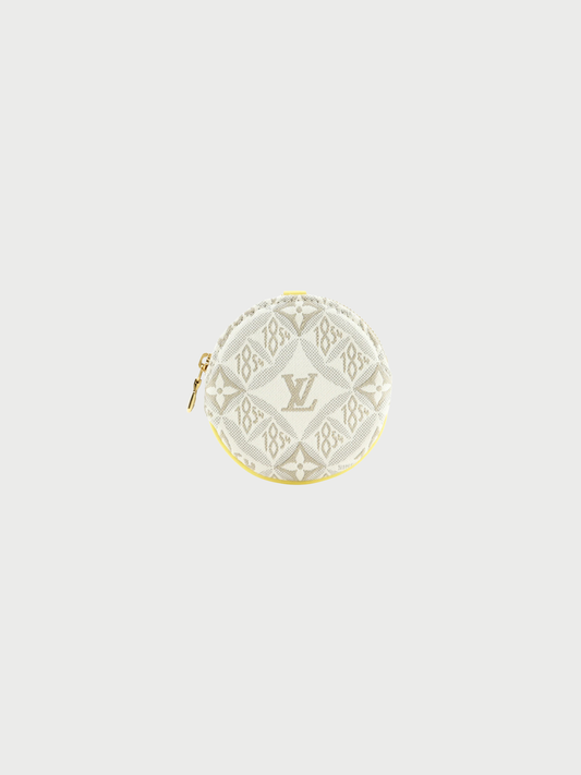 Louis Vuitton 2020s Beige Yellow Porte-Monnaie Rond Coin Case