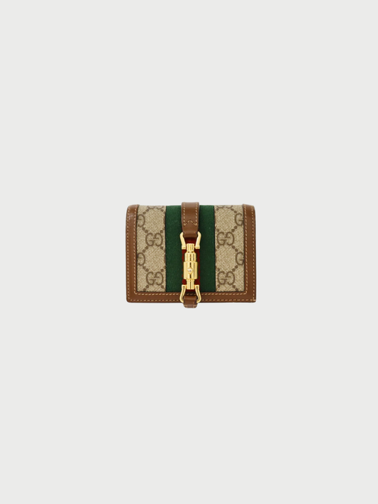 Gucci 2020s Beige Brown Jackie 1961 Wallet