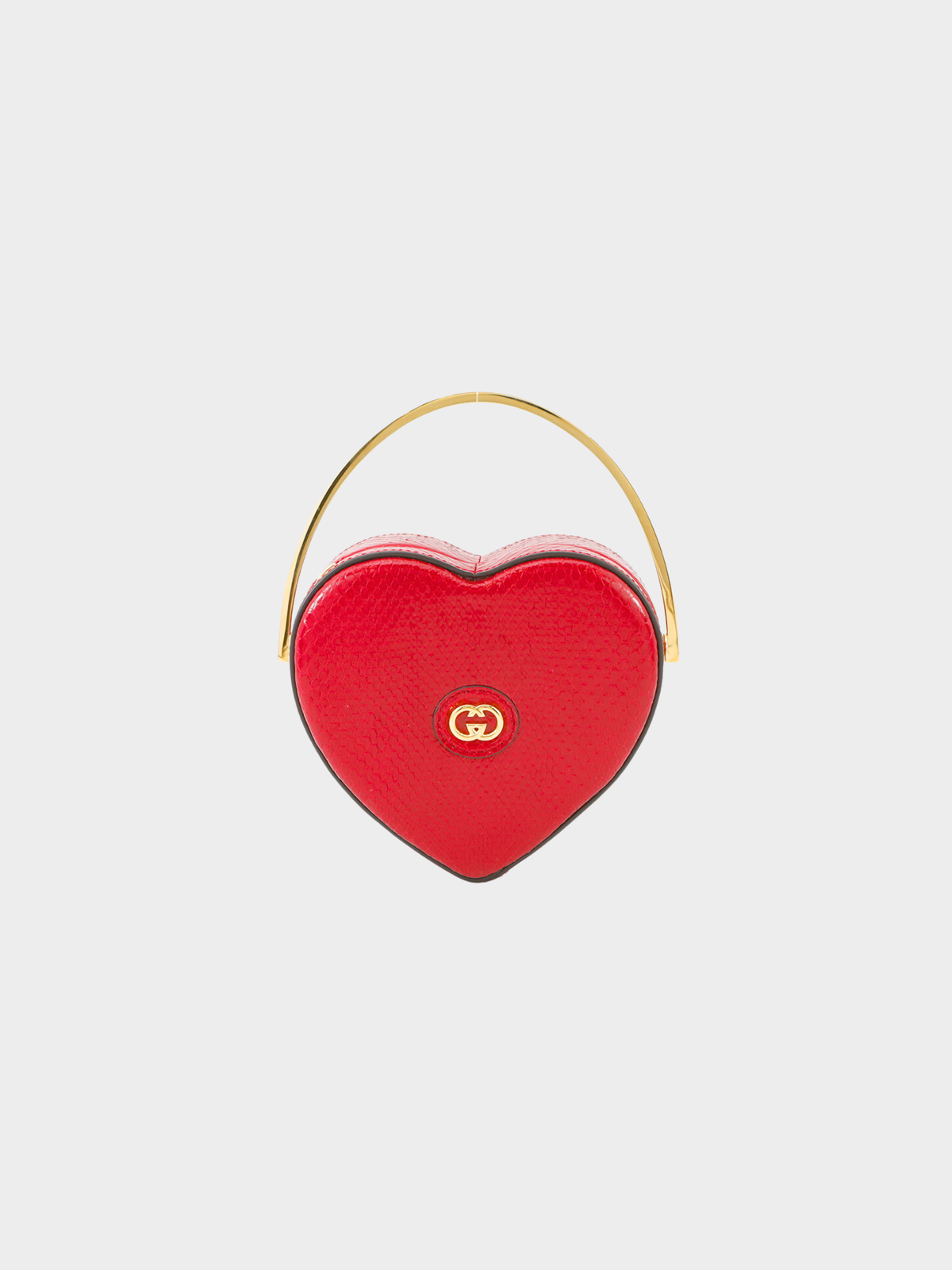 Gucci 2010s Red Broadway Mini Python Top Handle Bag
