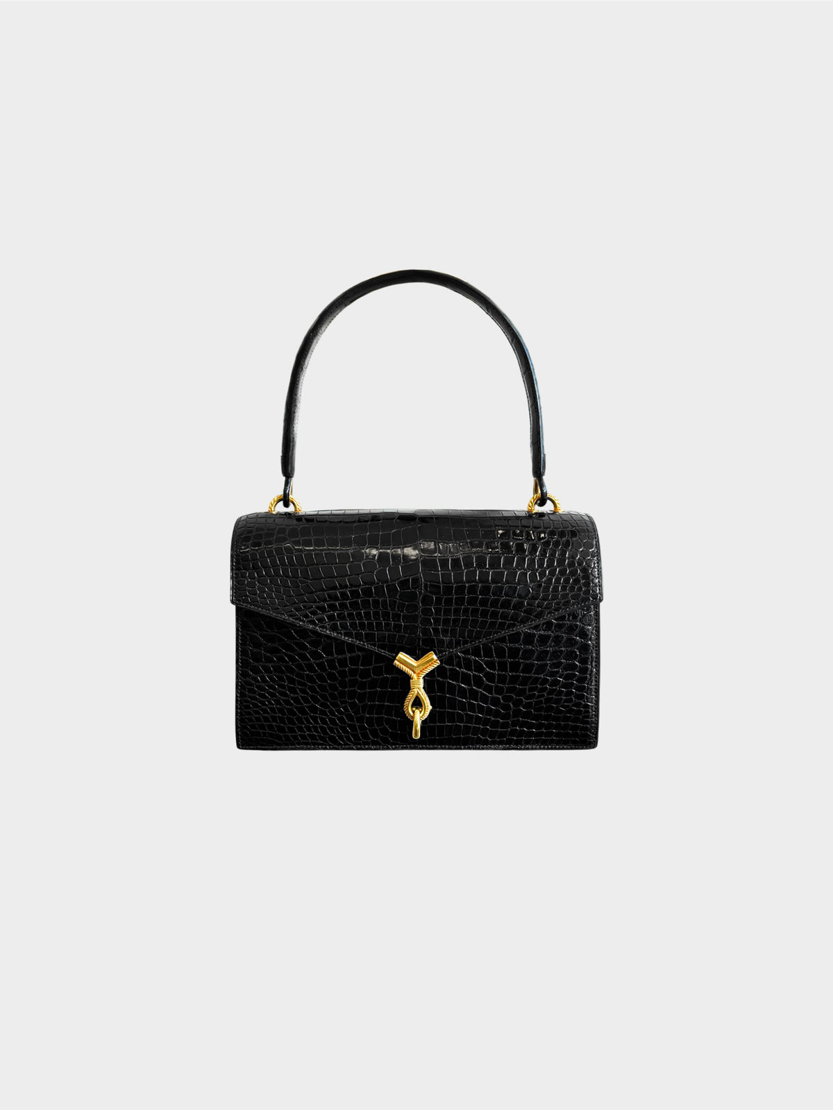 Hermès 1960s Black Sac Cordeau Handbag