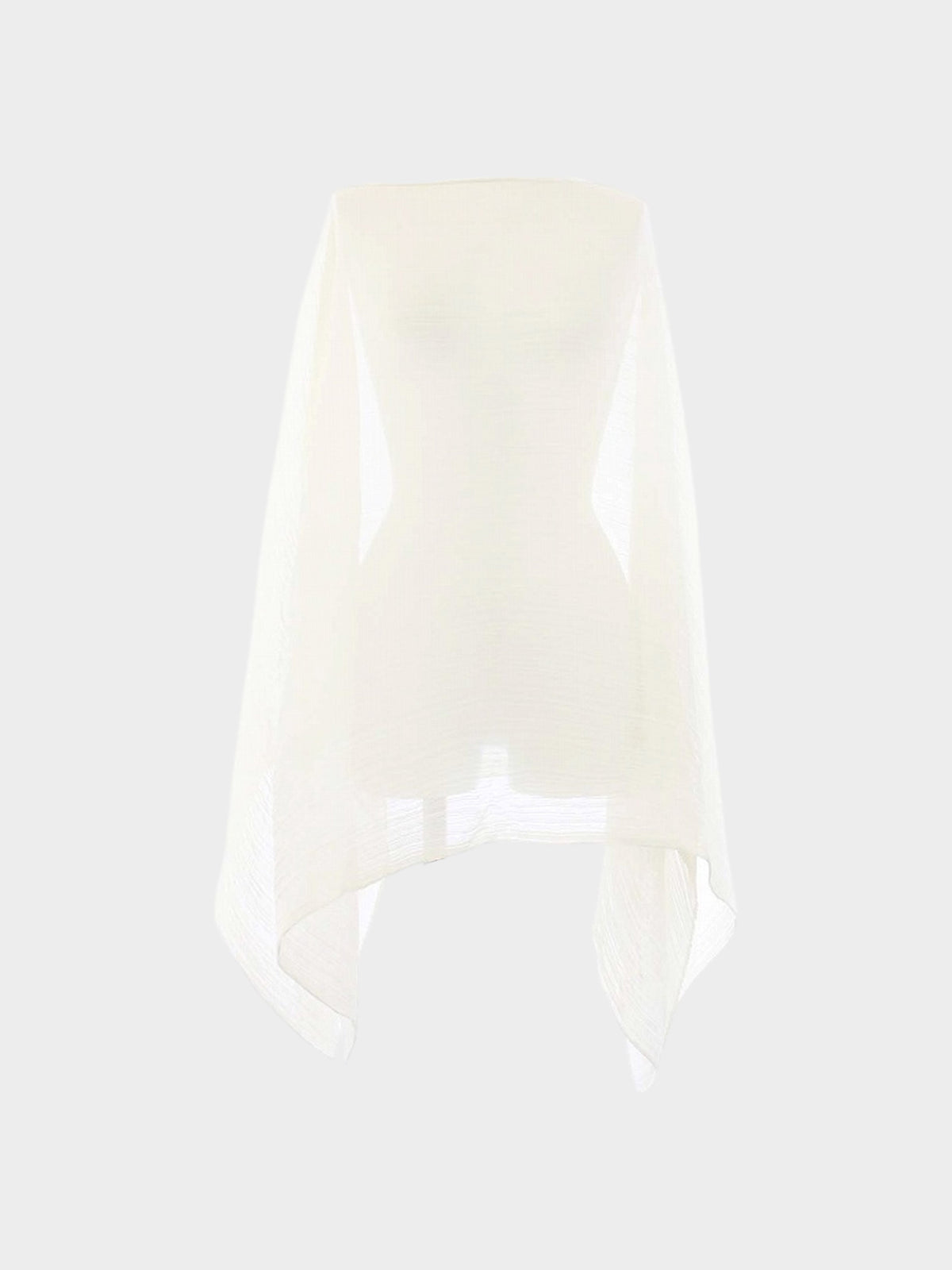 Issey Miyake Pleats Please Spring 2006 White Pleated Poncho