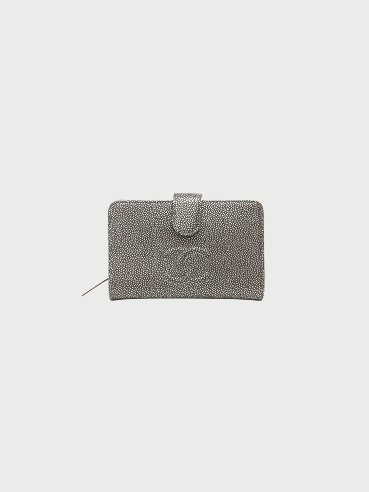 Chanel 2010s Silver Caviar Leather Wallet