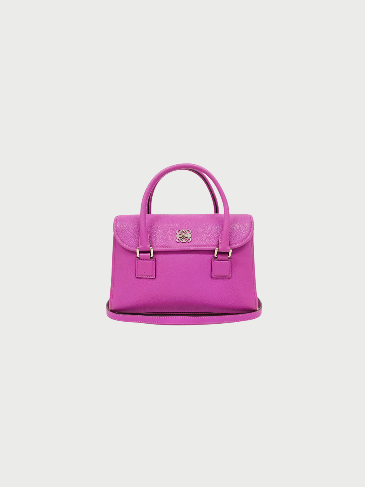 Loewe 2010s Purple Leather Alamo 28 Bag