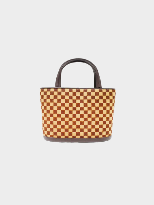 Louis Vuitton 2001 Brown Beige Damier Sauvage Impala Bag