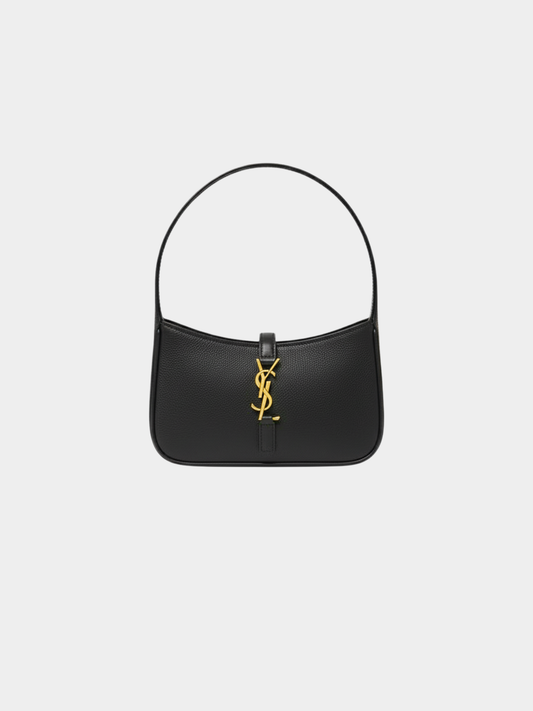 Yves Saint Laurent 2020s Black Leather Le 5 à 7 Mini Hobo Bag