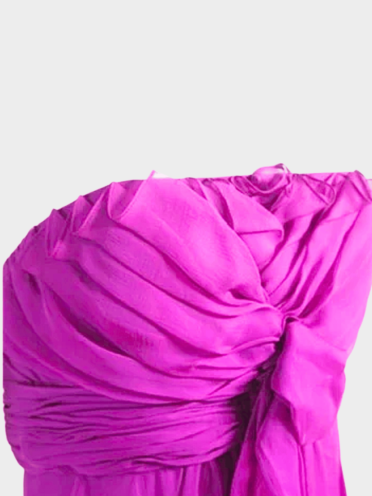 Yves Saint Laurent SS 2010 Bright Fuschia Silk Dress