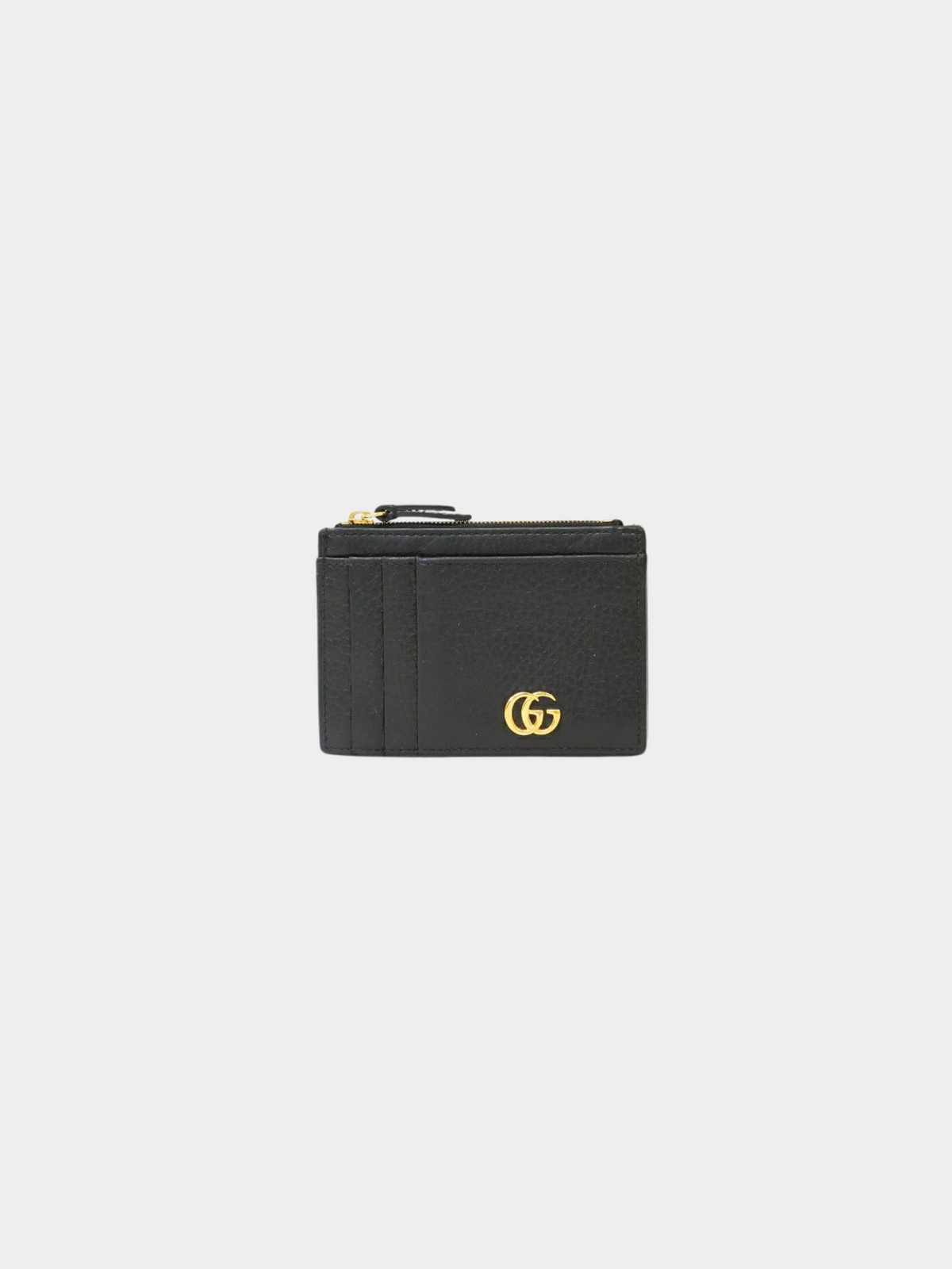 Gucci 2010s Black Leather Marmont Card Case