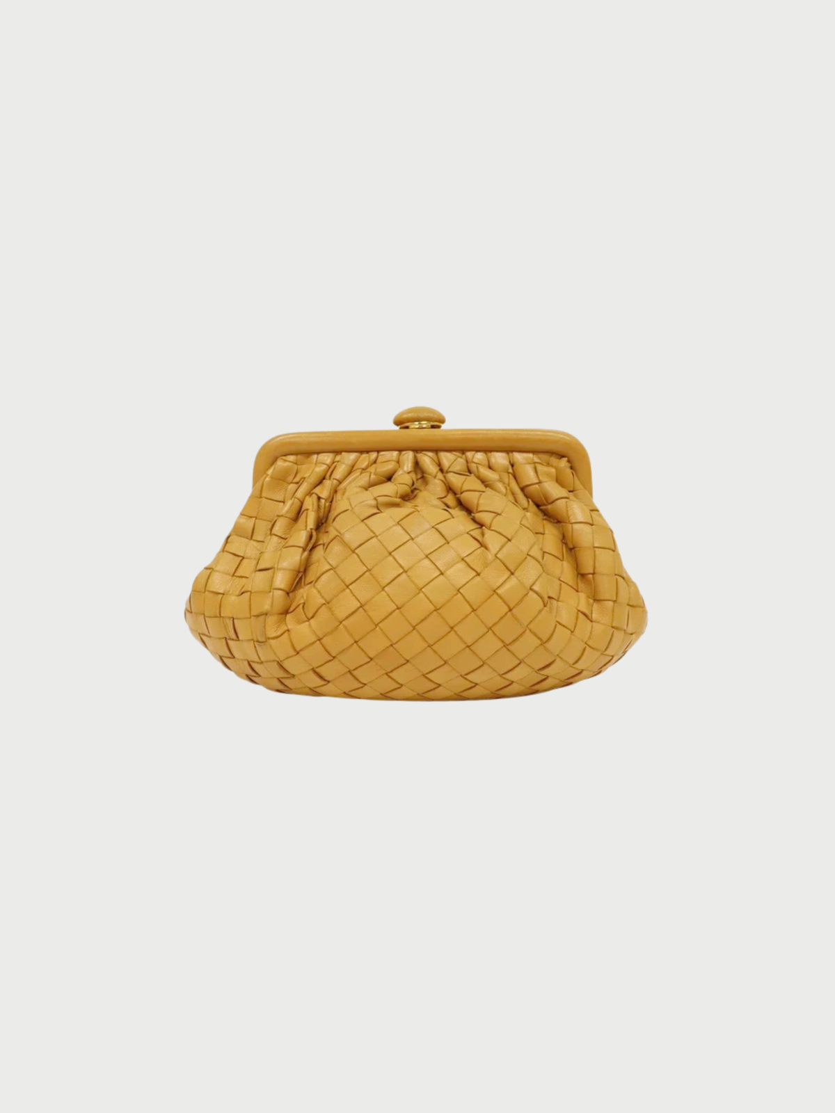 Bottega Veneta 2000s Beige Intrecciato Leather Shoulder Bag