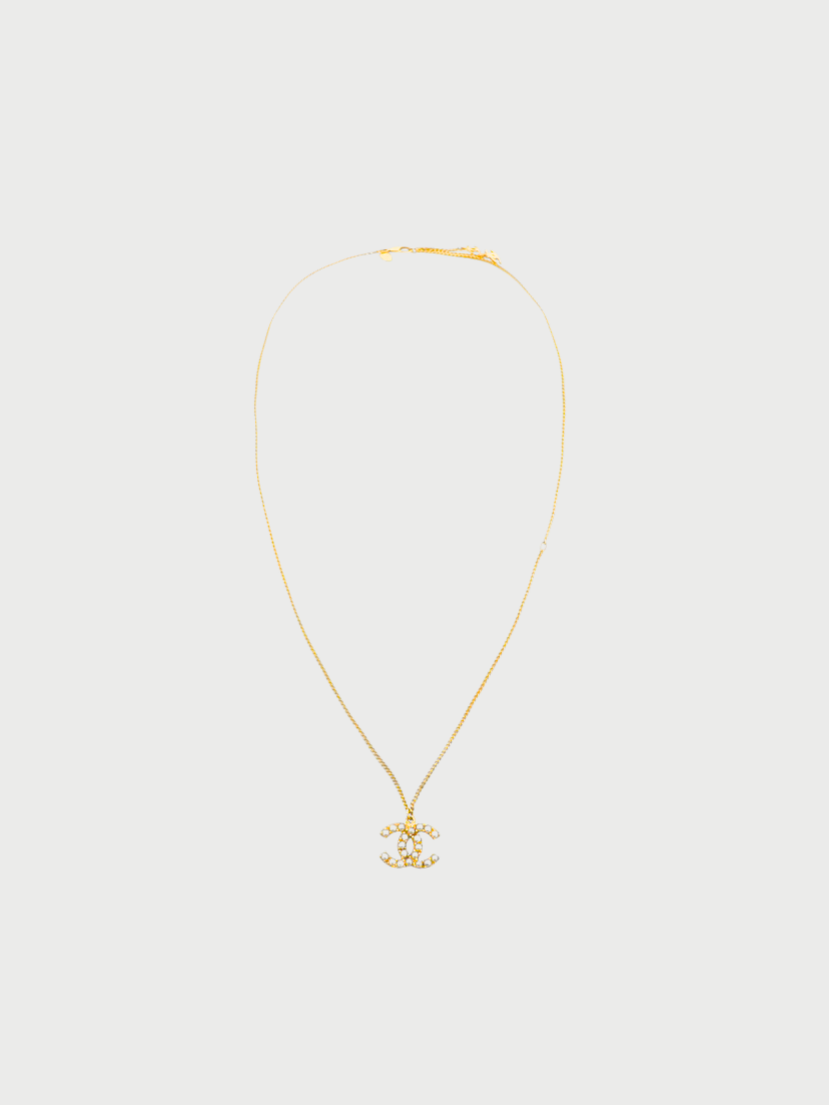Chanel 2010 Gold Plated Metal COCO Pearl Necklace