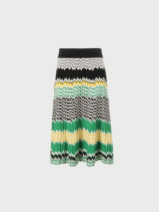 Celine by Phoebe Philo 2015 Multicolor Rayon Blend Skirt