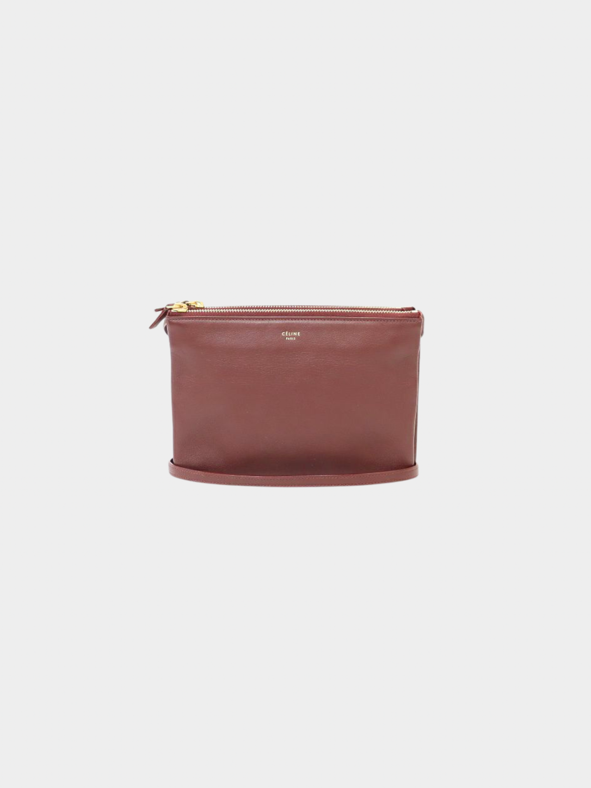 Celine 2010s Bordeaux Leather Trio Small Bag