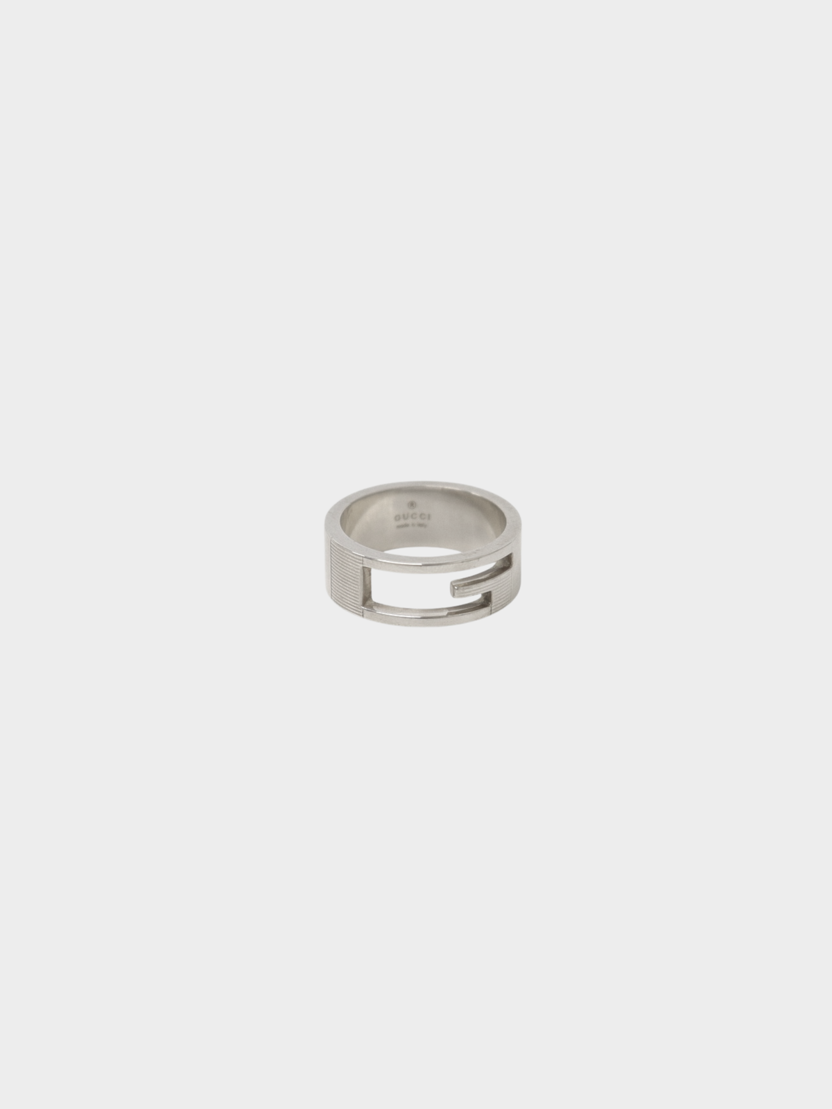 Gucci 2000s Silver 925 Cut-Out Ring