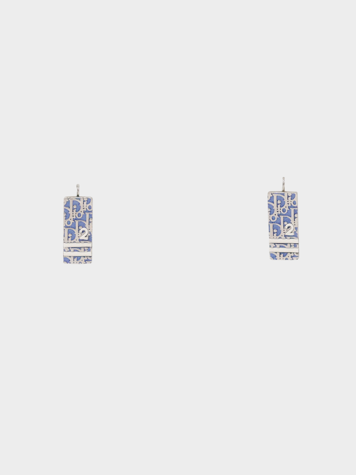Christian Dior 2000s Blue Silver Trotter Earrings