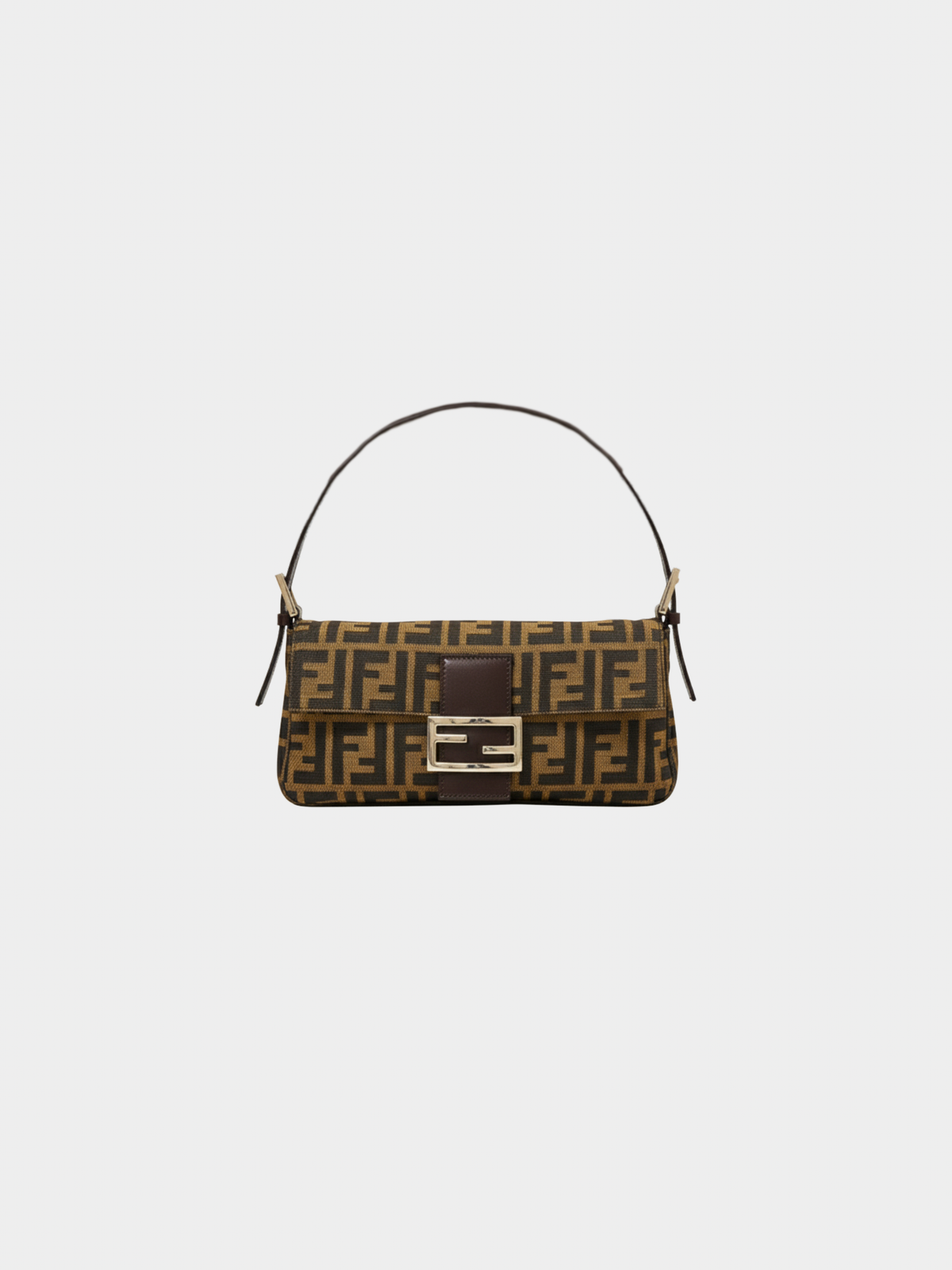 Fendi 2000s Brown Zucca Mamma Baguette