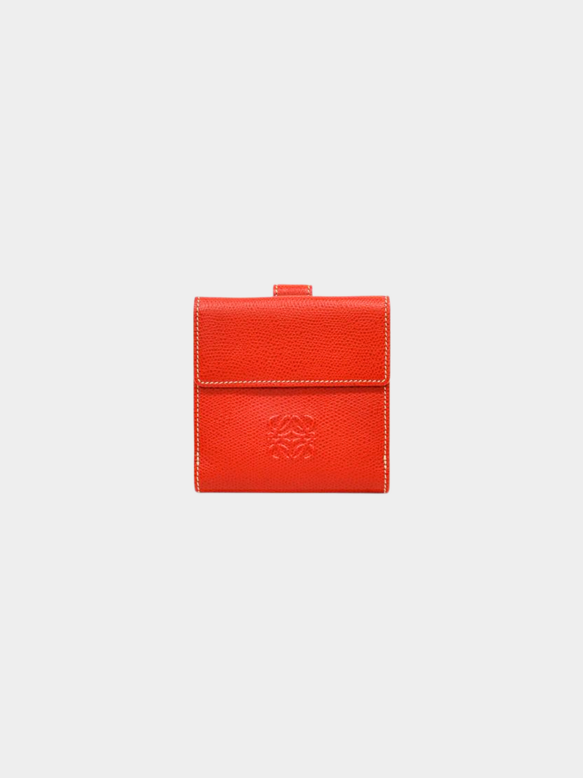 Loewe 2010s Red Anagram Leather Wallet