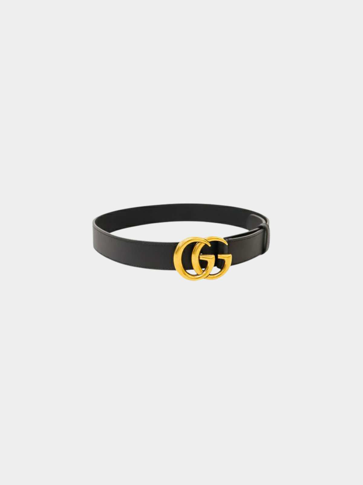 Gucci 2010s Black Silver GG Marmont Leather Belt
