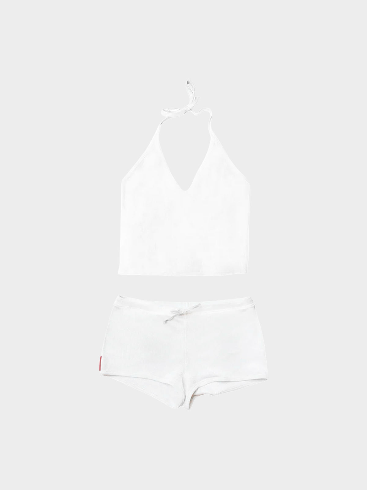 Prada 2000s Sports Rare Ribbed White Set