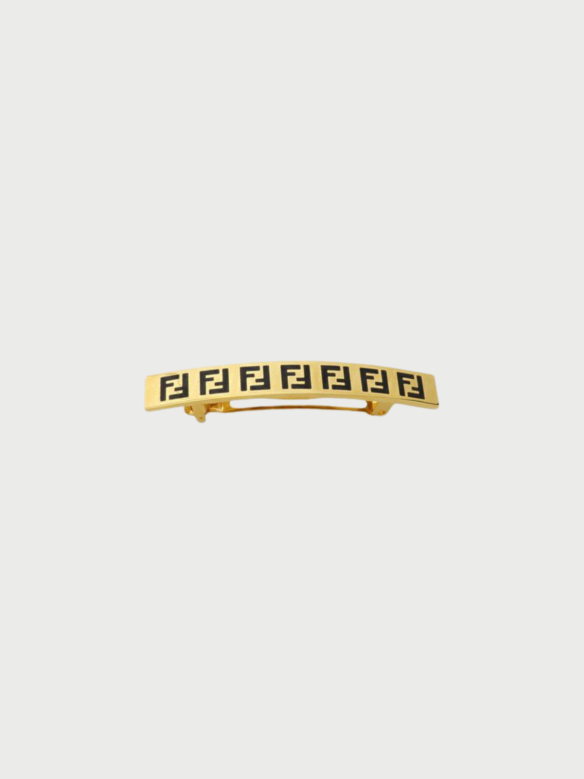 Fendi 2000s Gold Black COCO Barrette