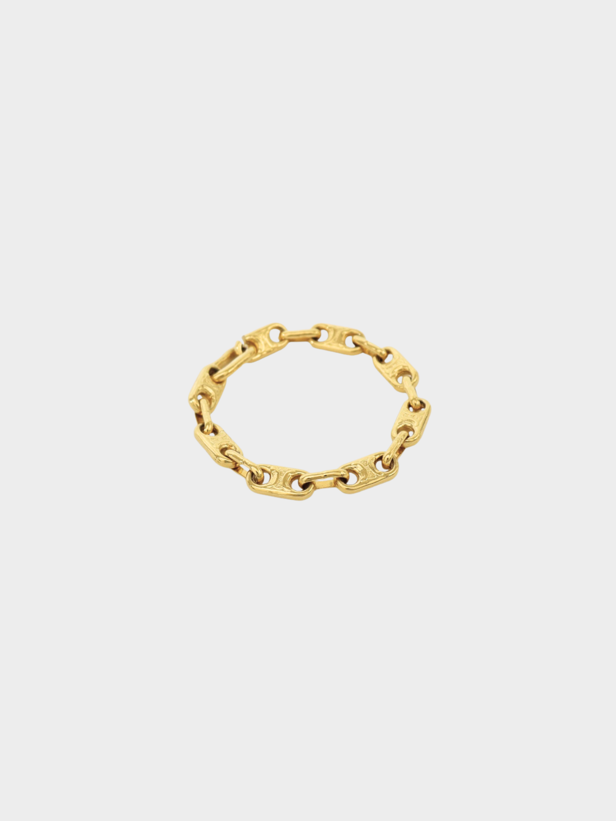 Celine 2020s Gold Plated Metal Triomphe Bracelet