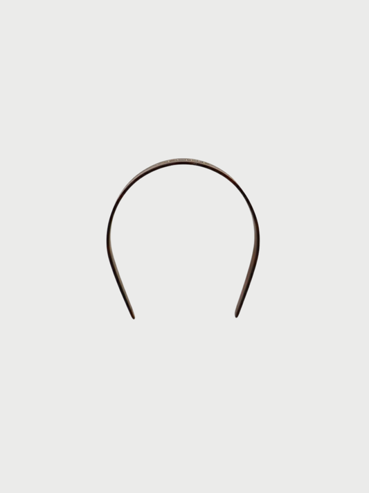 Celine 2000s Brown Tortoiseshell Wide Headband