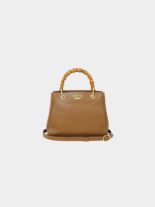 Gucci 2000s Brown Bamboo Shopper 2Way Bag