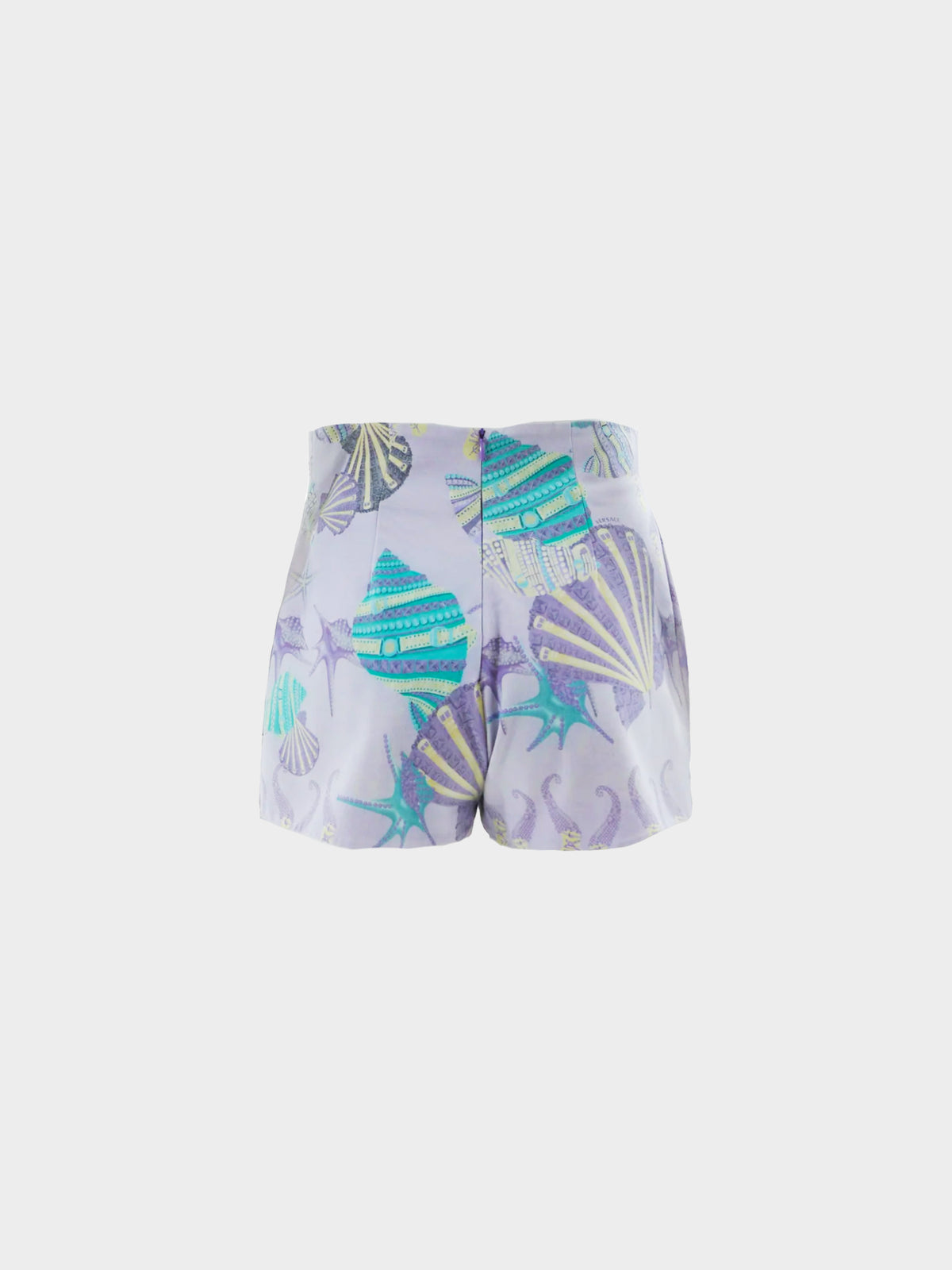 Gianni Versace SS 2012 Lavender Seashell Printed Shorts
