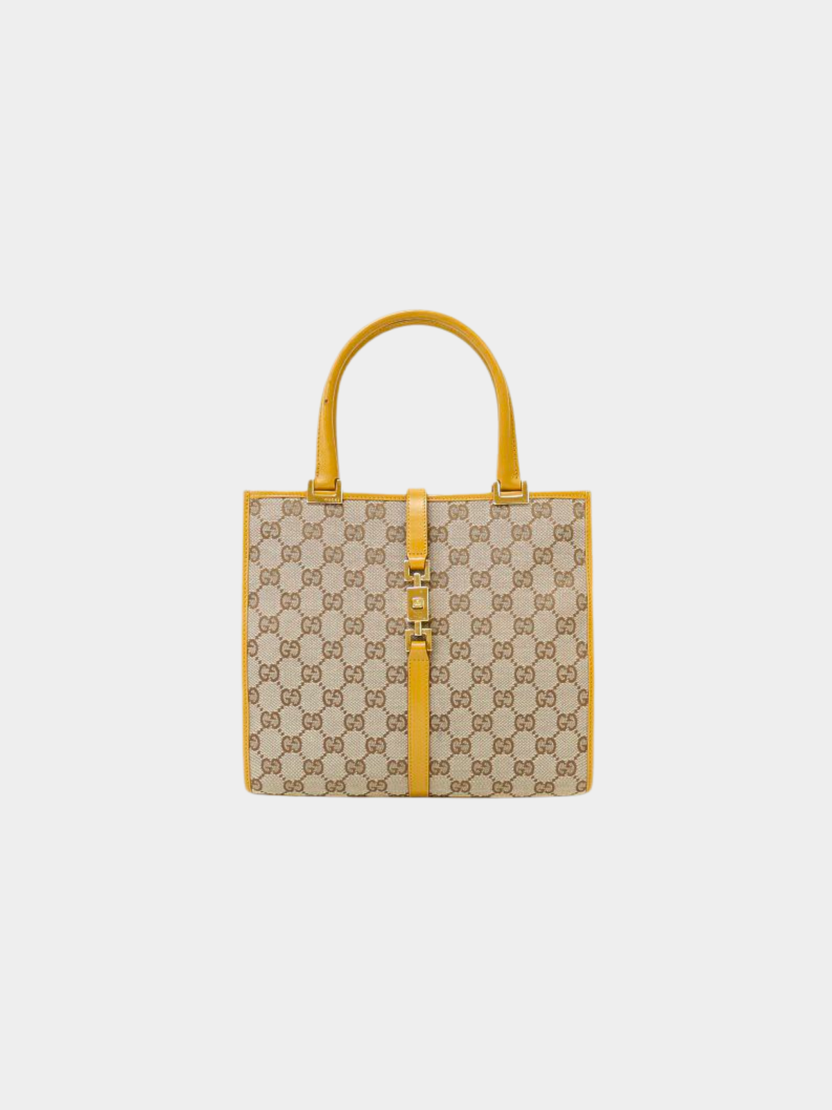 Gucci 2000s Camel GG PVC Jackie Handbag