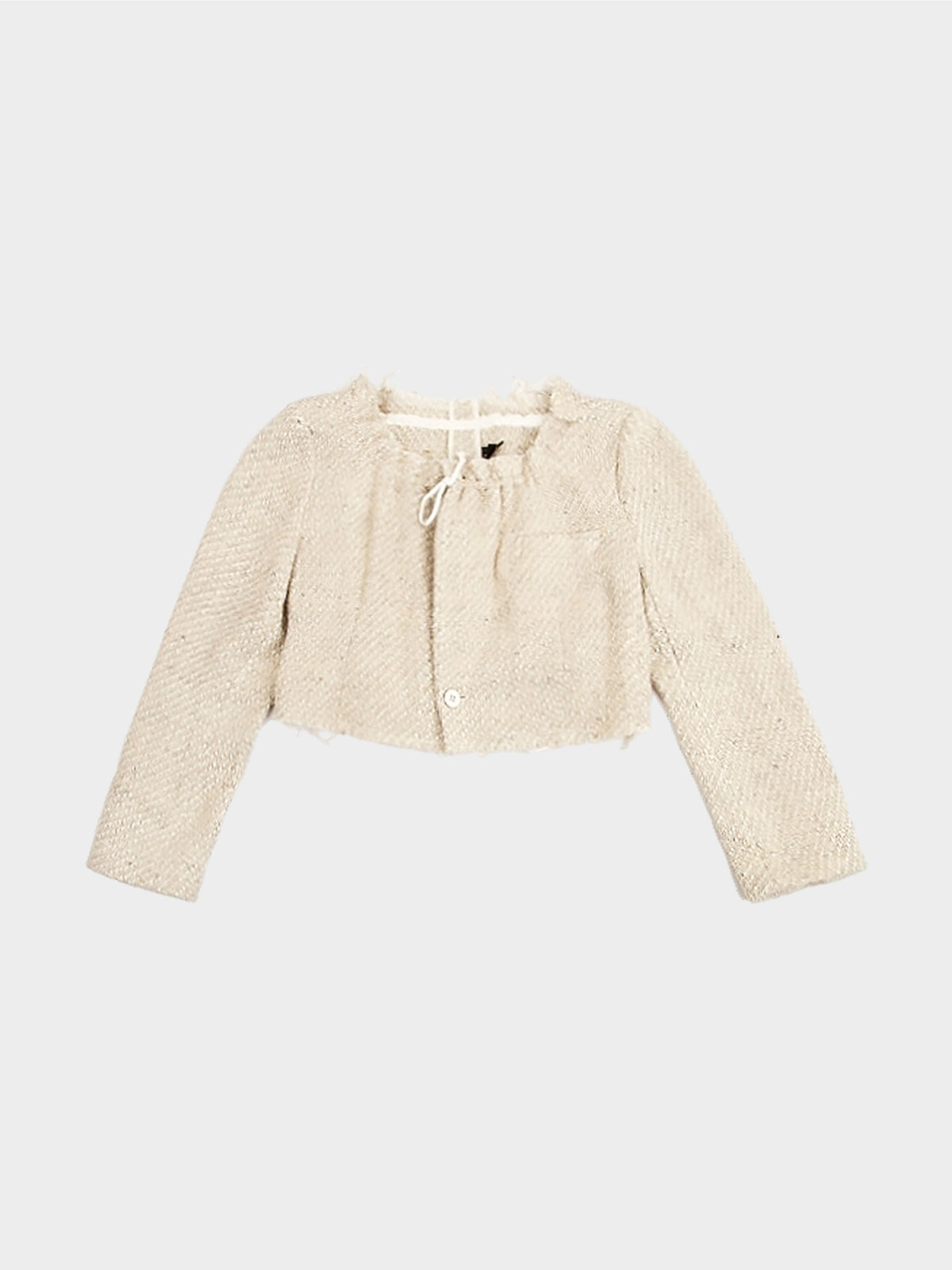 Comme des Garçons FW 2001 Beige Wool and Silk Tweed Blazer