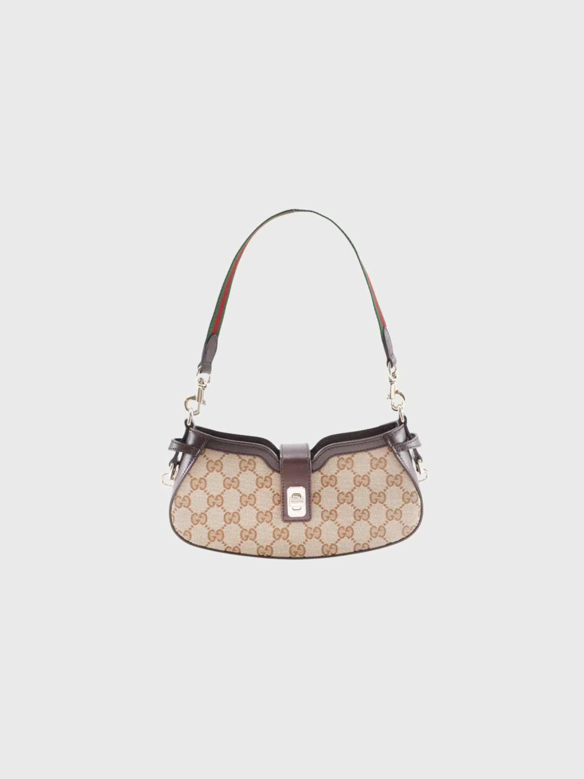 Gucci 2020s Brown GG Canvas Moonside Shoulder Bag