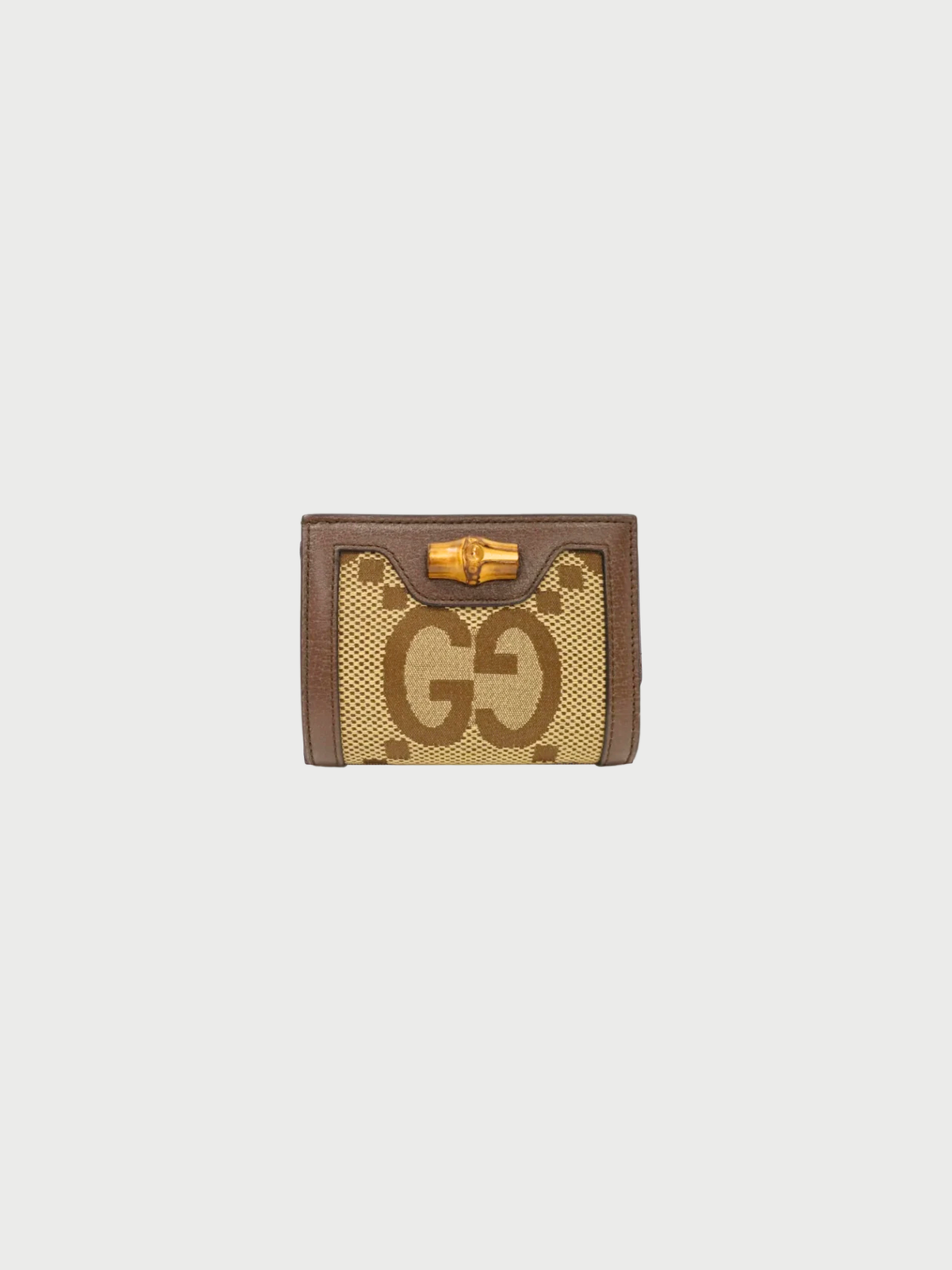 Gucci 2020s Beige Brown Jumbo GG Canvas Wallet