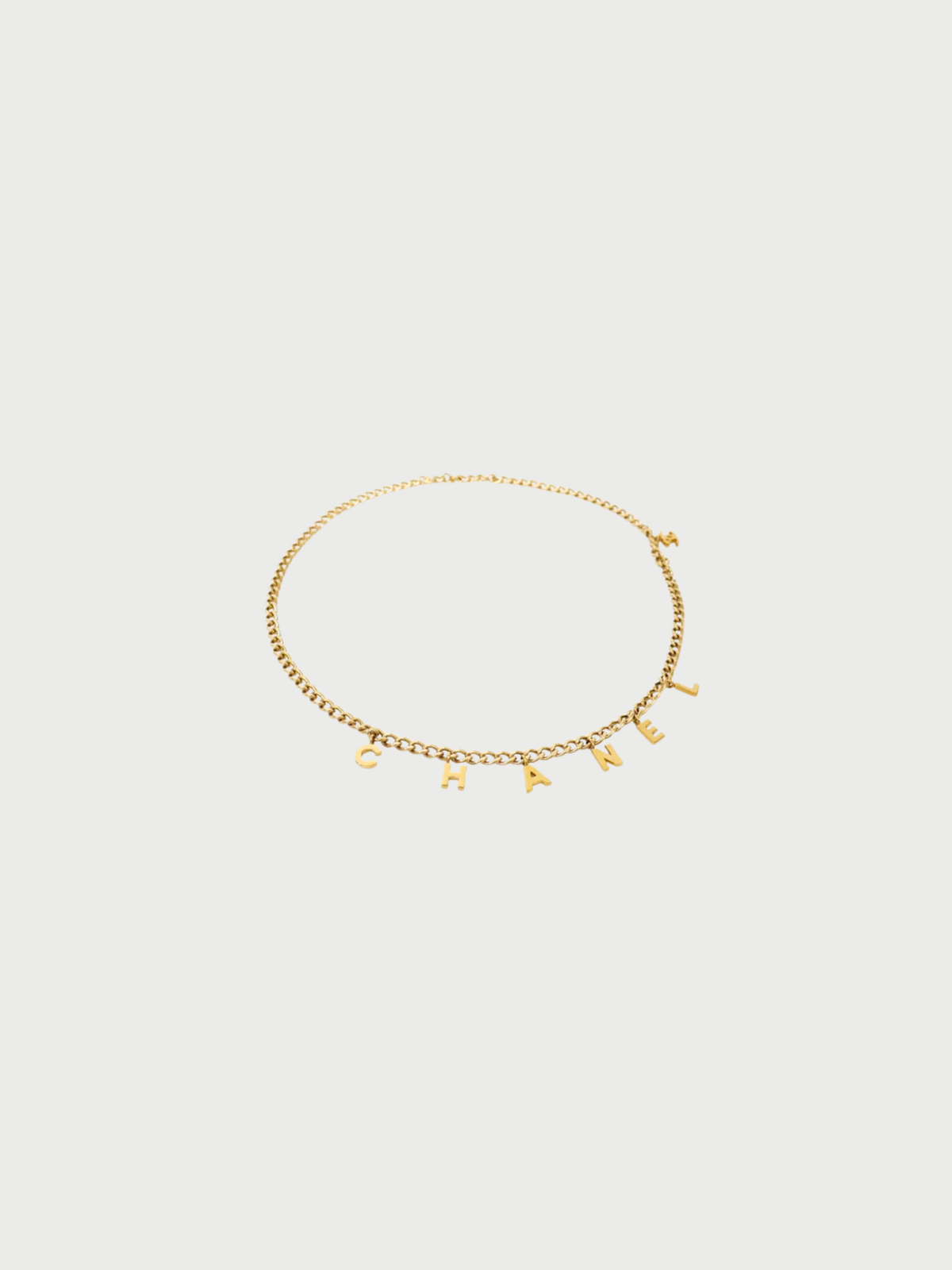 Chanel 2010s Gold CHANEL Letter Charm Chain Belt