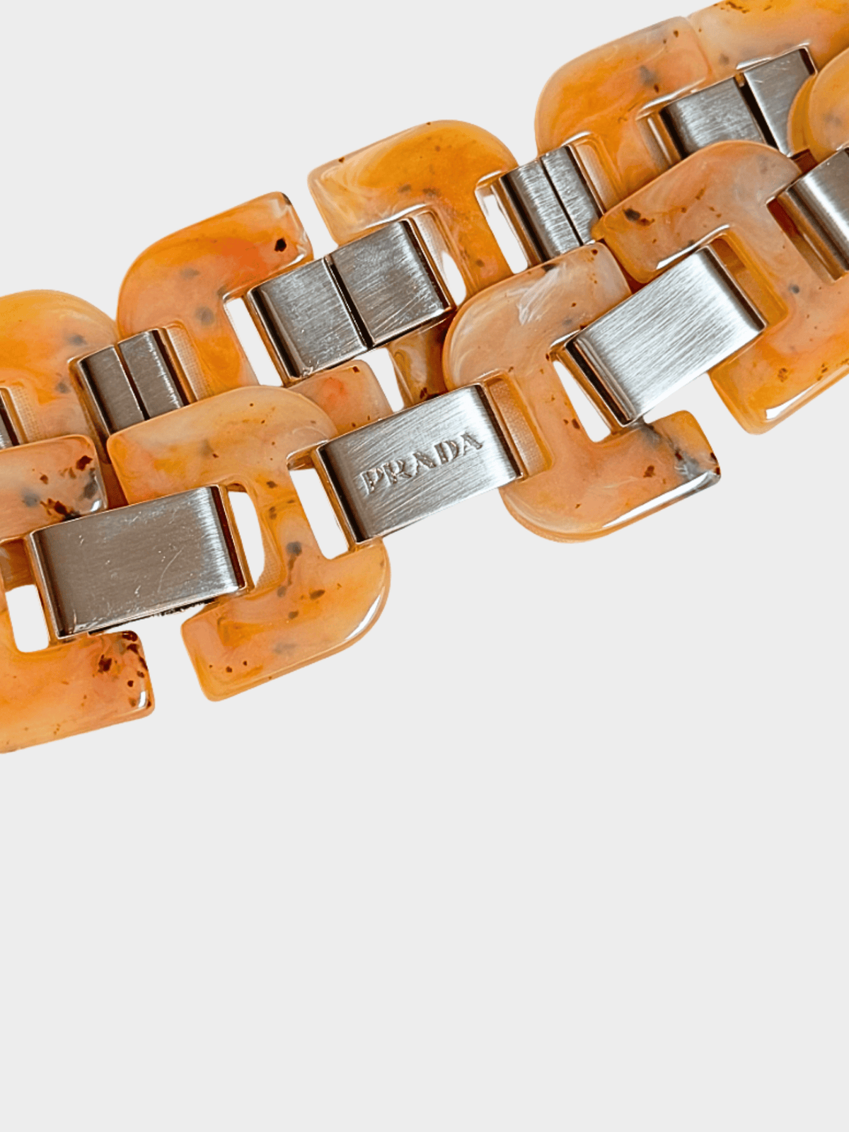 Prada 2000s Beige Resin Link Belt