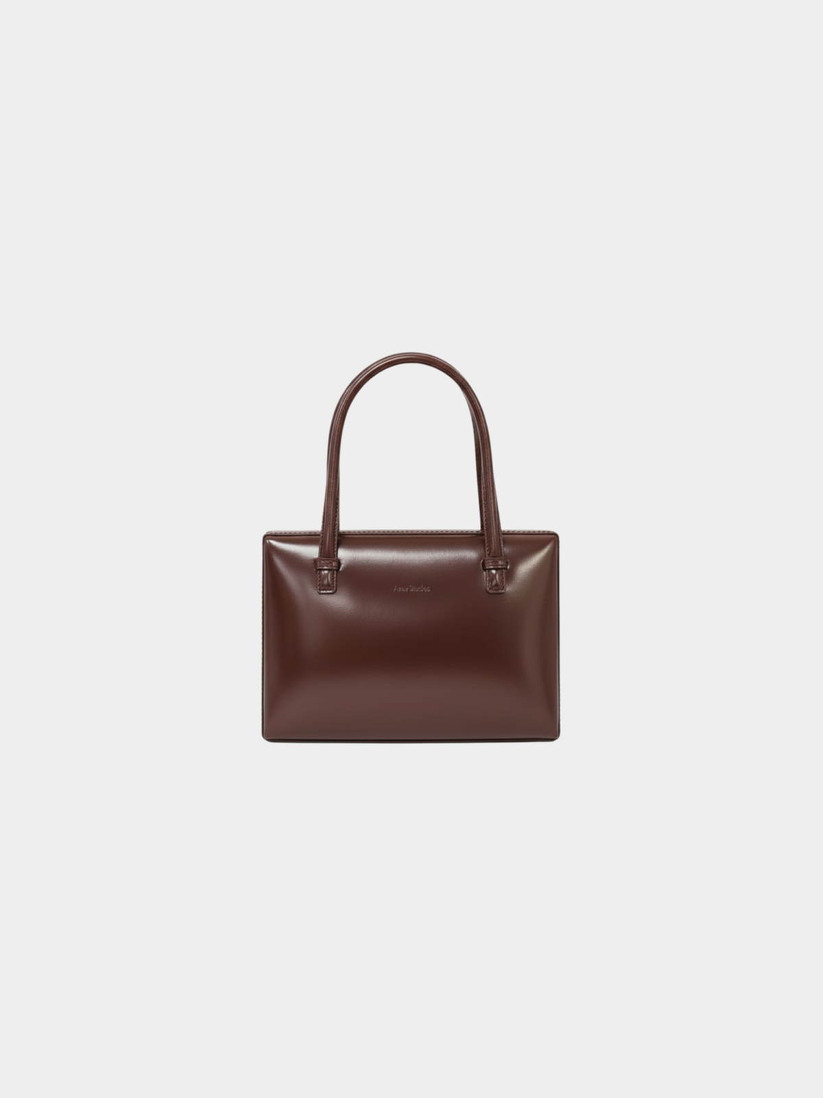 Loewe 2000s Bordeaux Calf Leather Logo Mini Handbag