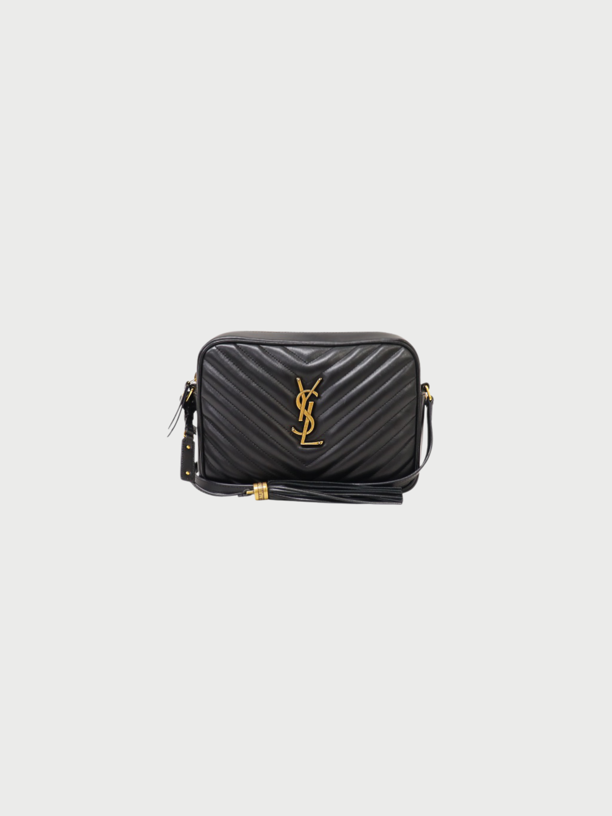 Yves Saint Laurent Paris 2010s Black Leather Lou Camera Bag