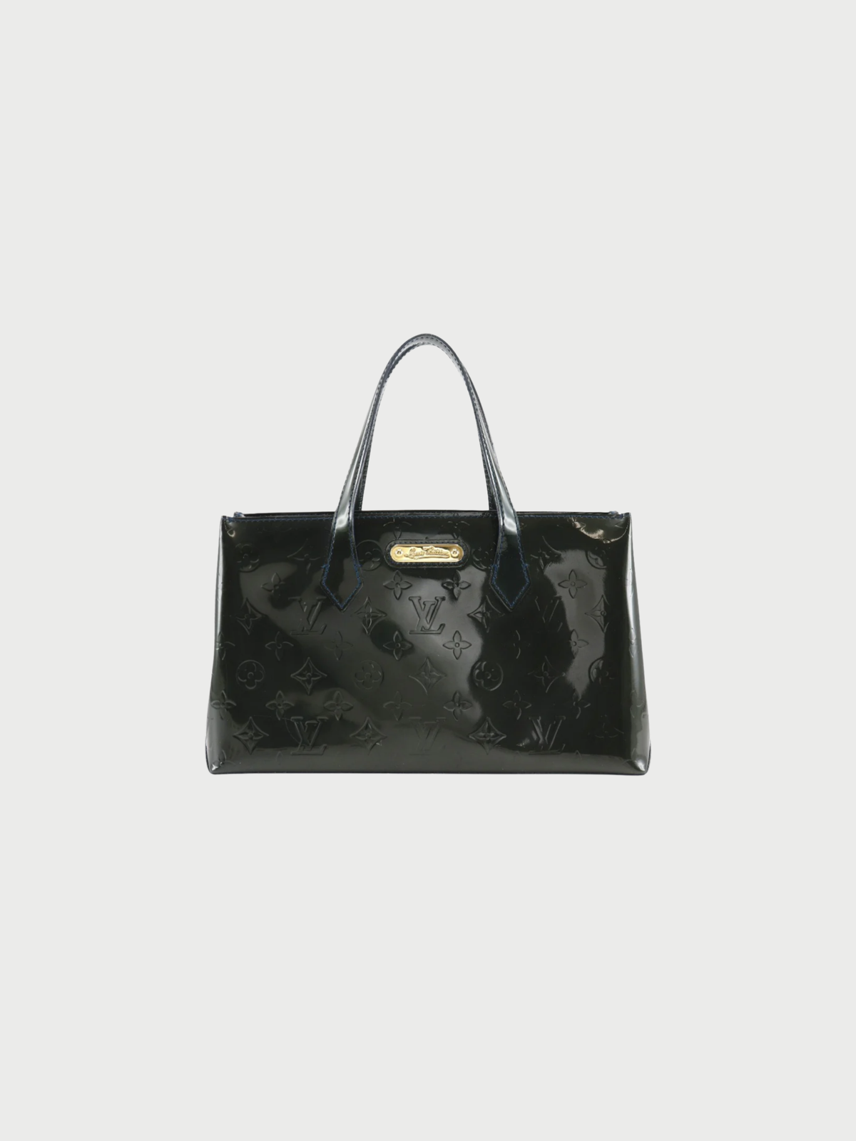 Louis Vuitton 2009 Bleu Nuit Monogram Vernis Wilshire PM Handbag