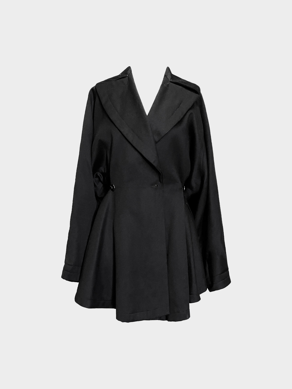 Azzedine Alaïa Late 1980s Black Wool Frock Coat