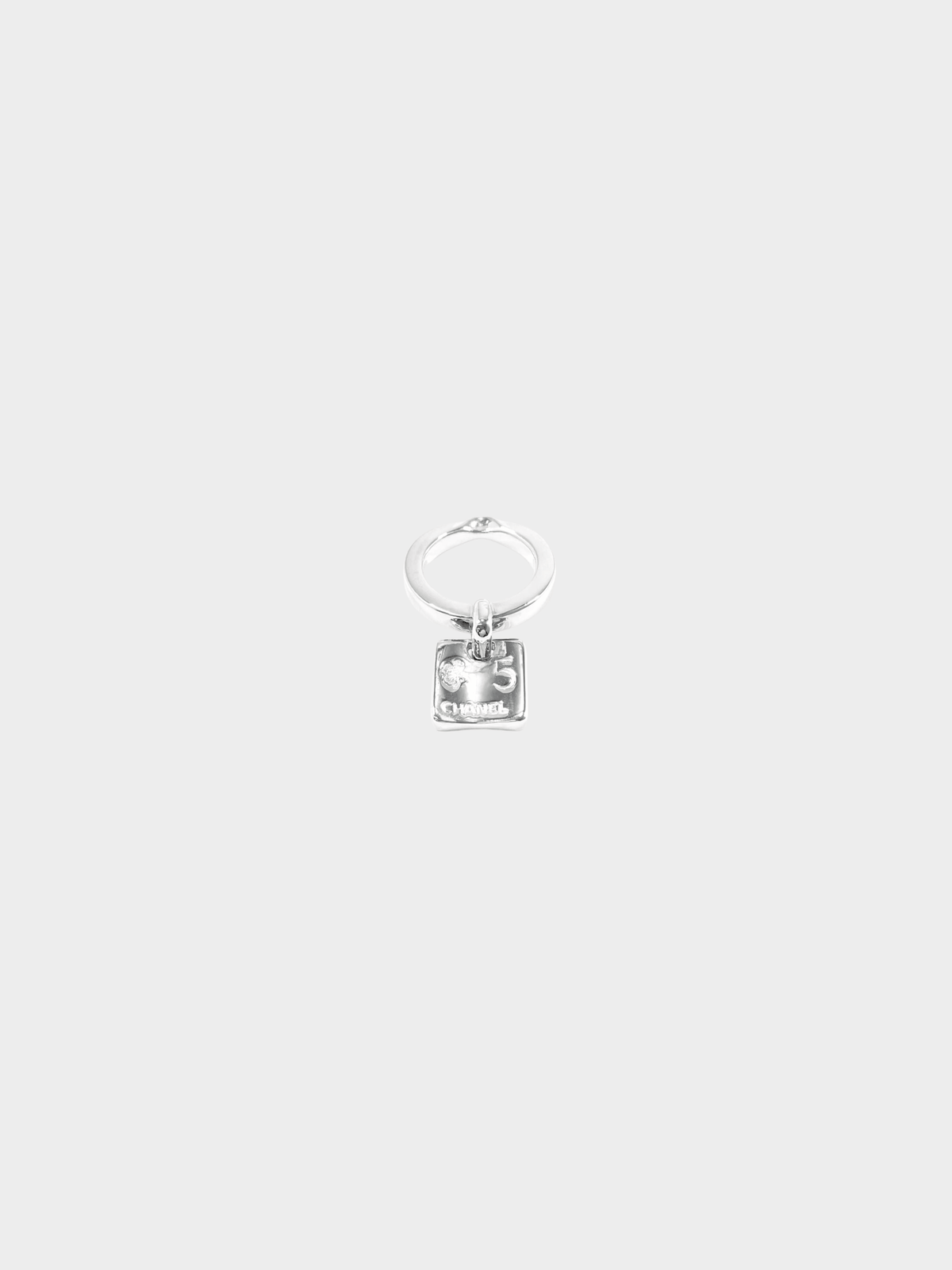 Chanel 2000s Silver Clover Camellia No.5 Ring